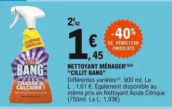 E.Leclerc Cillit Bang Nettoyant Ménager offre