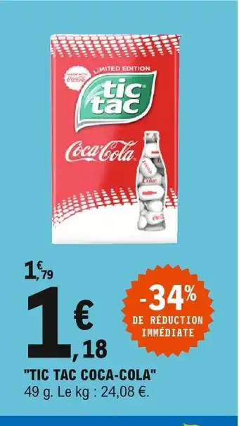 E.Leclerc Tic Tac Coca-Cola offre