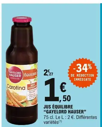 E.Leclerc Gayelord Hauser Jus équilibre offre