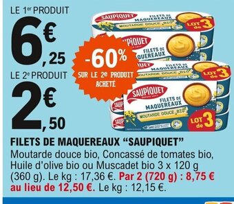 E.Leclerc Saupiquet Filets de Maquereaux offre