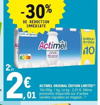 E.Leclerc Actimel Original édition Limitée offre
