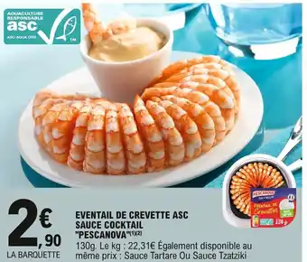 E.Leclerc Pescanova Eventail de Crevette ASC Sauce Cocktail offre
