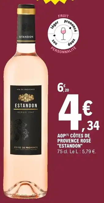 E.Leclerc Estandon AOP Côtes de Provence Rosé offre