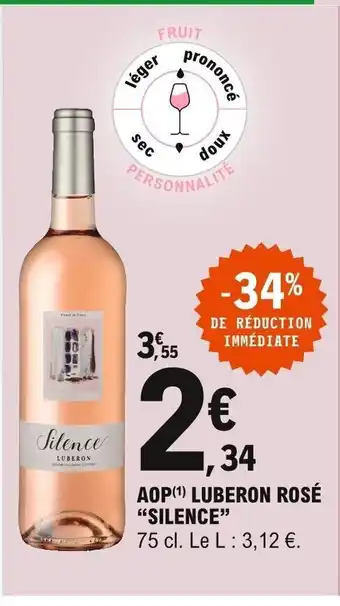 E.Leclerc Silence AOP Luberon Rosé offre