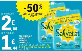 E.Leclerc Salvetat Eau Minérale Naturelle Gazeuse offre