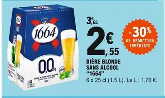 E.Leclerc 1664 Bière Blonde Sans Alcool offre