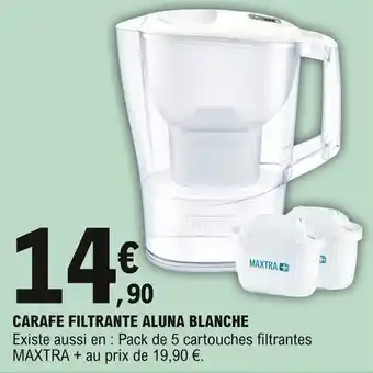 E.Leclerc Carafe Filtrante Aluna Blanche offre