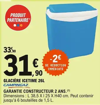 E.Leclerc Glacière Icetime 26L offre