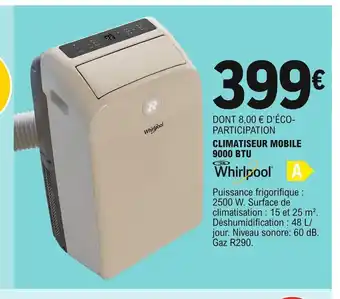 E.Leclerc Whirlpool Climatiseur Mobile offre