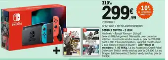 E.Leclerc Console Switch+2 Jeux offre