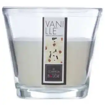 Conforama Bougie dans un verre parfum vanille offre