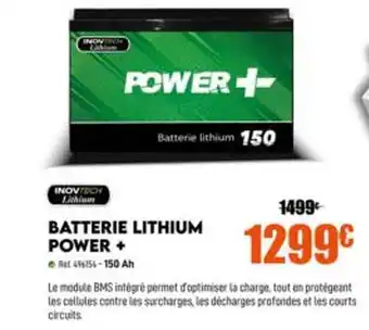 Narbonne accessoires Batterie Lithium Power+ offre