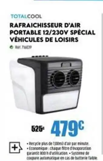 Rafraßchisseur D'air Portable 12-230 V Spécial Véhicules De Loisirs Total Cool