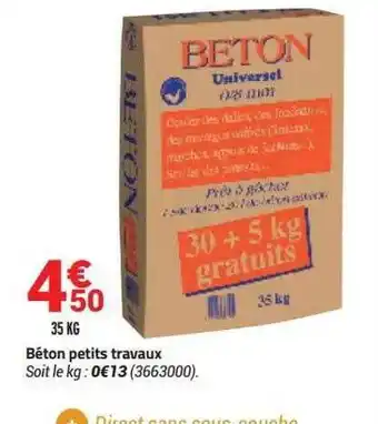 Bricorama Bêton Petits Travaux offre