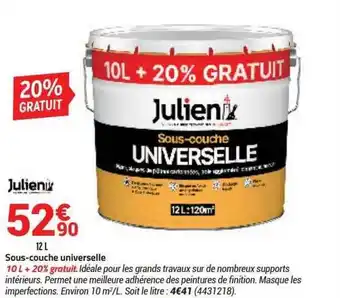 Bricorama Sous-couche Universelle Julien offre