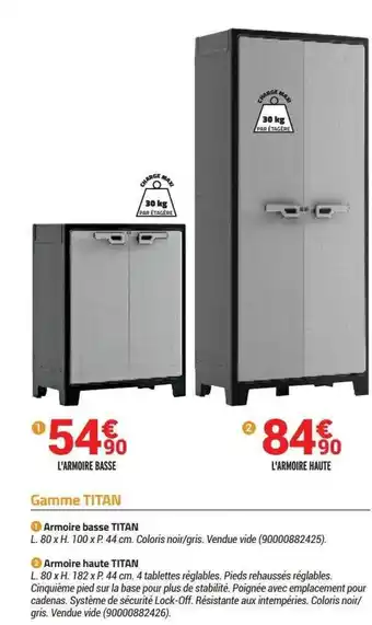 Bricorama Armoire Basse Titan Armoire Haute Titan offre