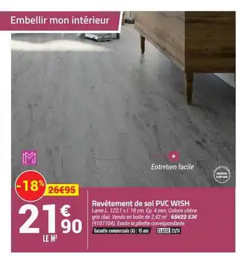 Bricorama Revêtement De Sol Pvc Wish offre