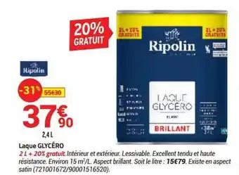 Bricorama Laque Glycéro Ripolin offre