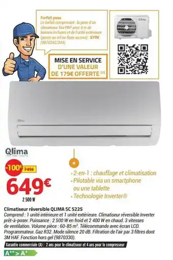 Climatiseur Réversible Qlima Sc 5225
