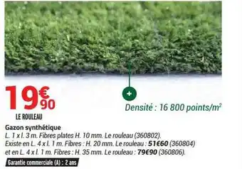 Bricorama Gazon Synthétique offre