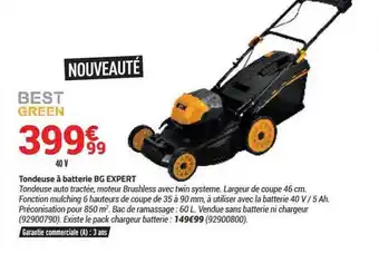 Bricorama Tondeuse à Batterie Bg Expert Best Green offre