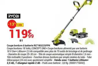 Coupe Bordure Ă Batterie Rlt183225fpk Ryobi