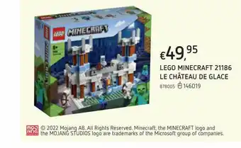 Dreamland Lego Minecraft 21186 Le Château De Glace offre