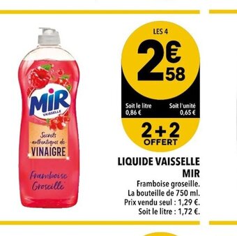 Supeco Mir Liquide Vaisselle offre