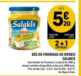Supeco Salakis Dés de Fromage de Brebis offre
