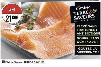 Géant Casino Filet De Saumon Terre & Saveurs offre