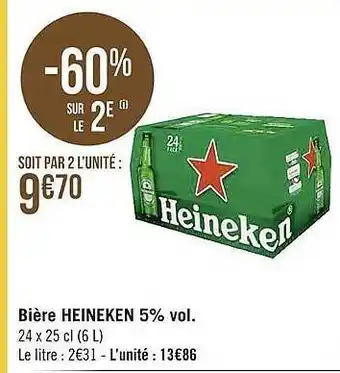 Géant Casino Bière Heineken offre