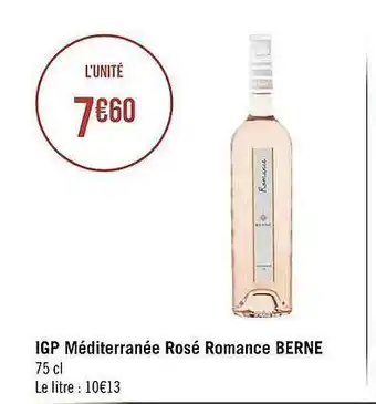 Géant Casino Igp Méditrranée Rosé Romance Berne offre