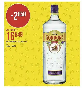 Géant Casino Gin Gordon's offre