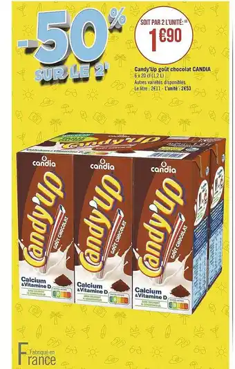 Géant Casino Candy'up Goût Chocolat Candia offre