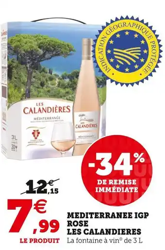 U Express Mediterranee igp rose les calandieres offre
