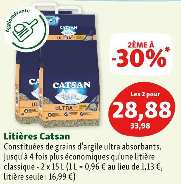 Promo Catsan litières chez Maxi Zoo