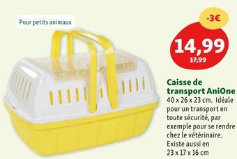 Maxi Zoo Anione caisse de transport offre