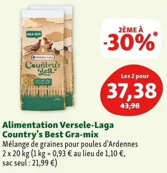 Maxi Zoo Versele laga alimentation country's best gra-mix offre