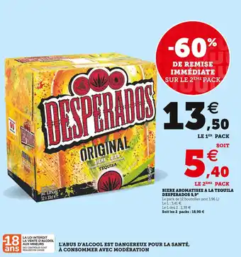 U Express Desperados biere aromatisee a la tequila 5,9° offre