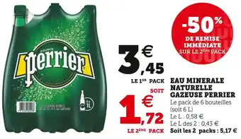 U Express Perrier eau minerale naturelle gazeuse offre