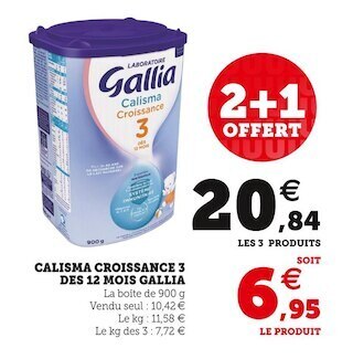 Super U Gallia calisma croissance 3 des 12 mois offre