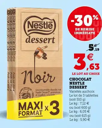 Nestlé dessert chocolat