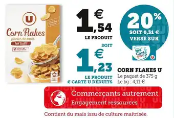Super U U corn flakes offre