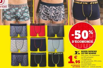 Boxer imprime ou uni homme