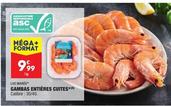 ALDI Gambas Entières Cuites offre