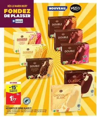 ALDI Mucci Bâtonnets de Crème Glacée offre