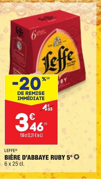 ALDI Leffe Bière d'Abbaye Ruby 5 offre