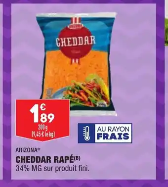 ALDI Arizona Cheddar Rapé offre