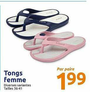 Action Tongs Femme offre