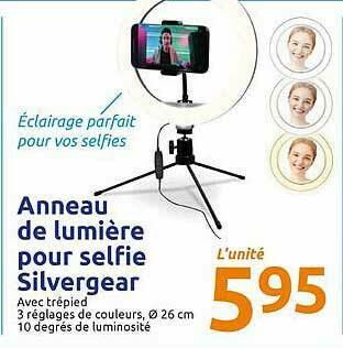 Action Anneau De Lumiere Pour Selfie Silvergear offre